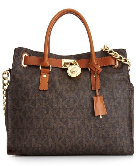 michael michael kors hamilton signature tote bag|Michael Kors Hamilton large satchel.